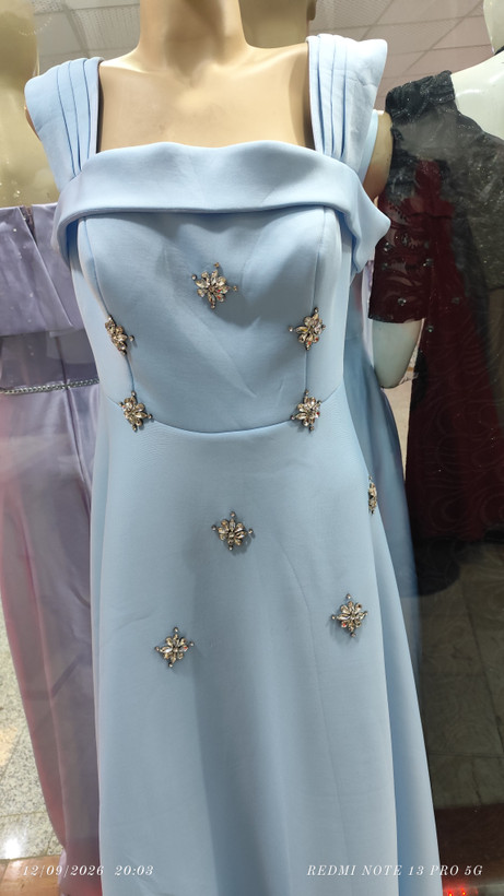 پیراهن مجلسی ماکسی سنگ دوزی