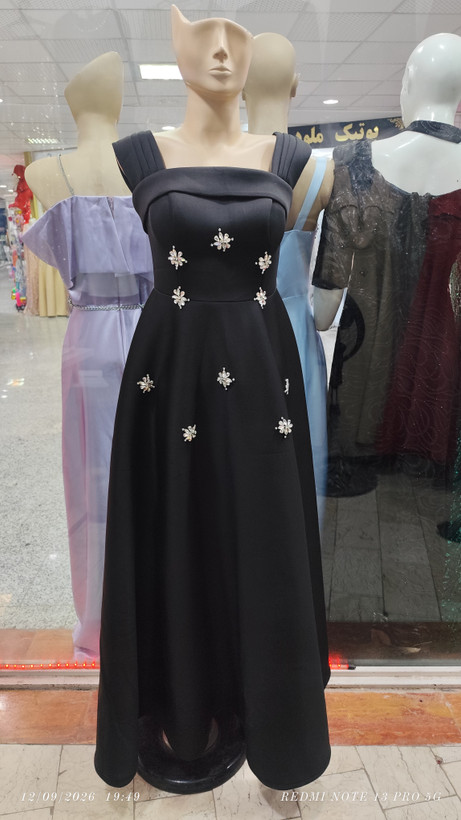 پیراهن مجلسی ماکسی سنگ دوزی